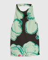 Brown Floral Halter Cowl Neck Top - Petite