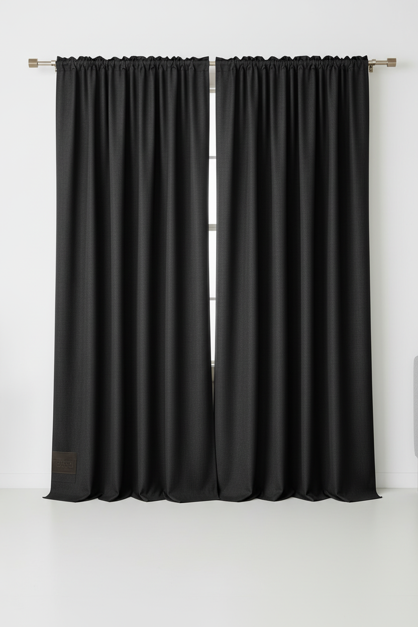 Black thermal curtains