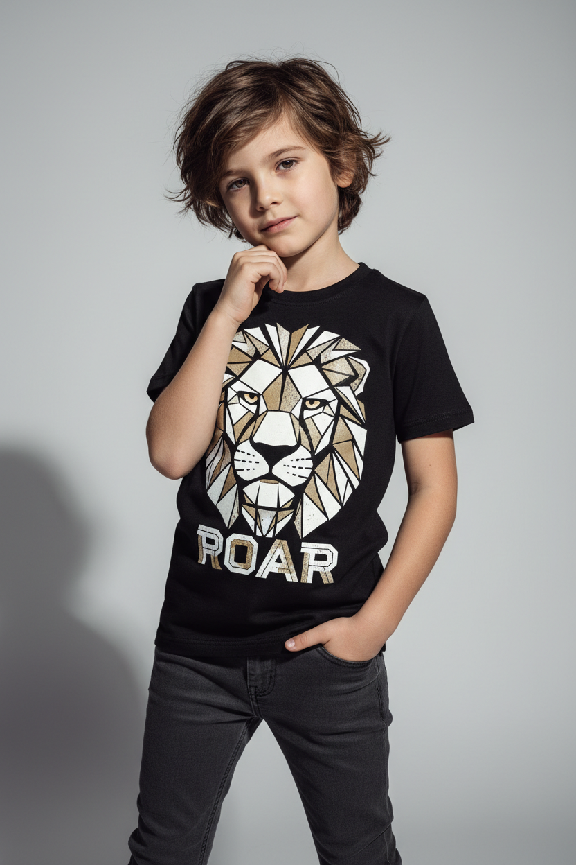 Children's Graphic Tee Black