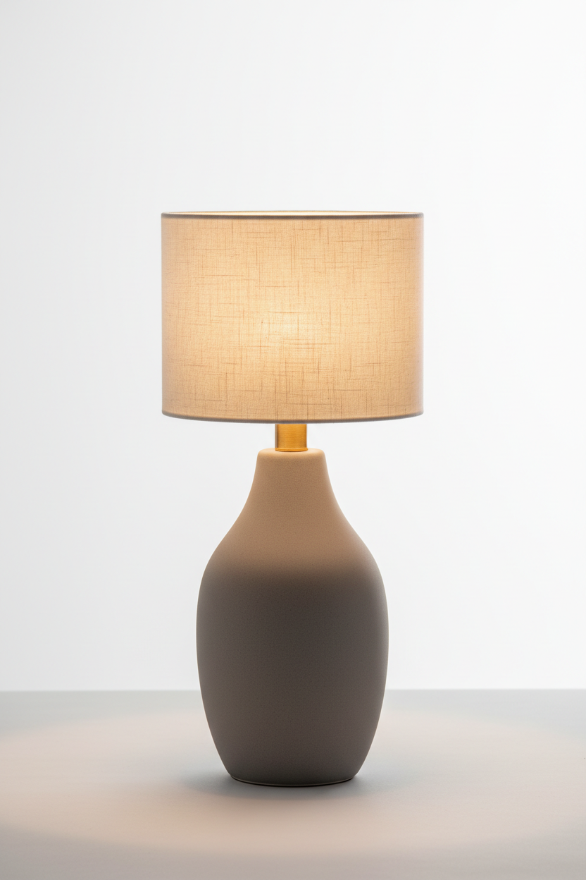 Grey Ceramic Lamp Small Shade E14