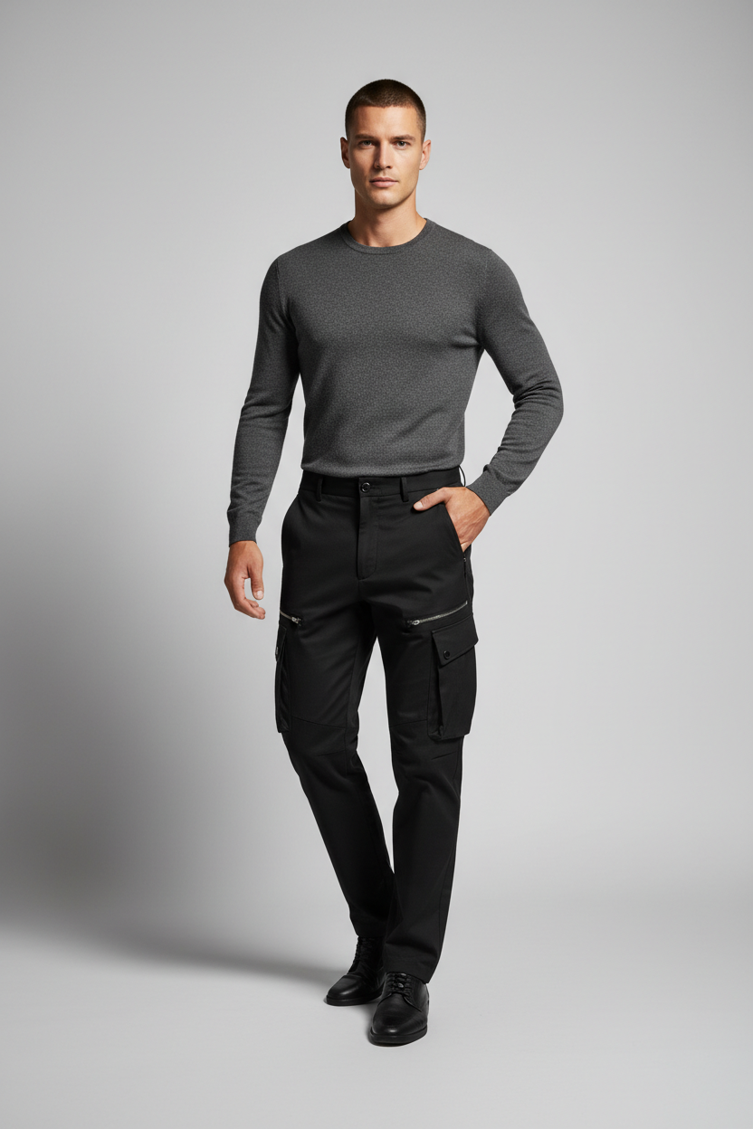 Men's Cargo Trousers Black