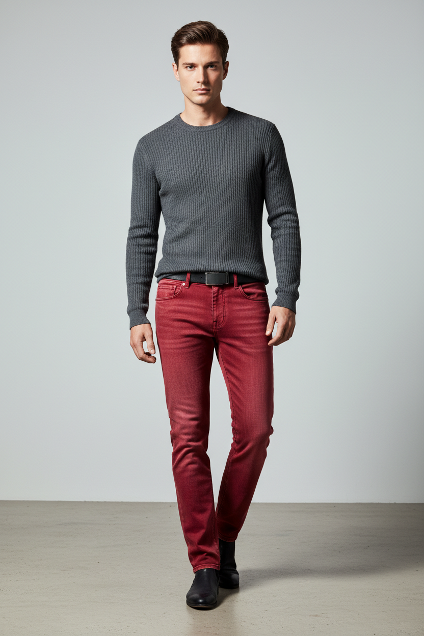 Men's Jeans Red