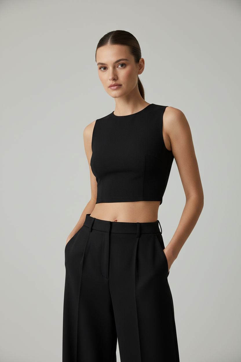 Women's Crop Top Black