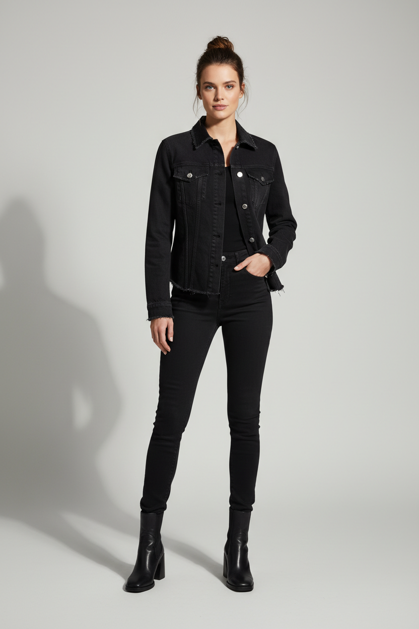 Women's Denim Jacket Black