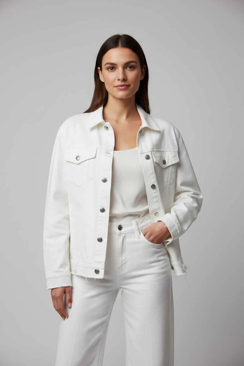 Women's Denim Jacket White