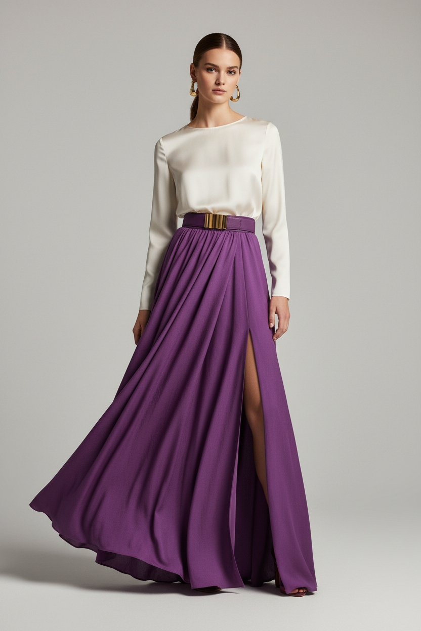 Women's Maxi Skirt Purple