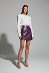 Women's Mini Skirt Purple