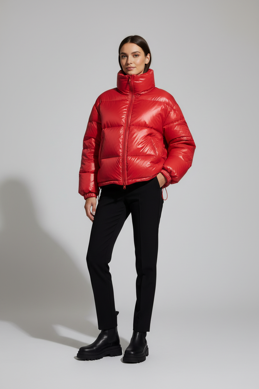 Women's Puffer Jacket Red