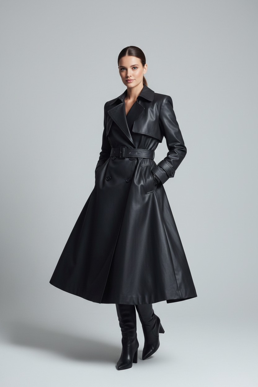 Women's Trench Coat Black