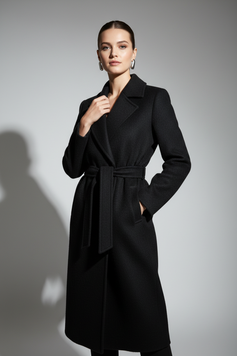 Women's Wool Coat Black