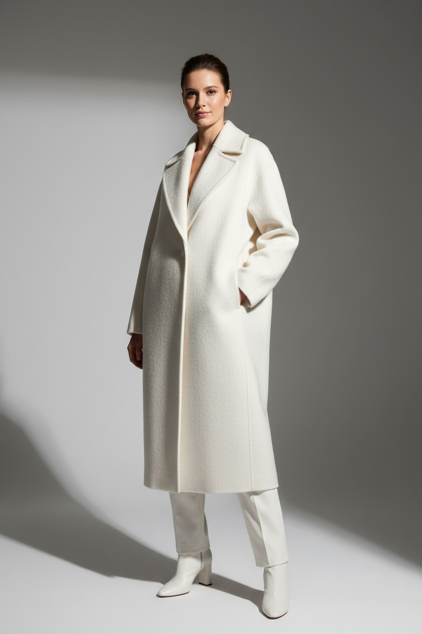 Women's Wool Coat White